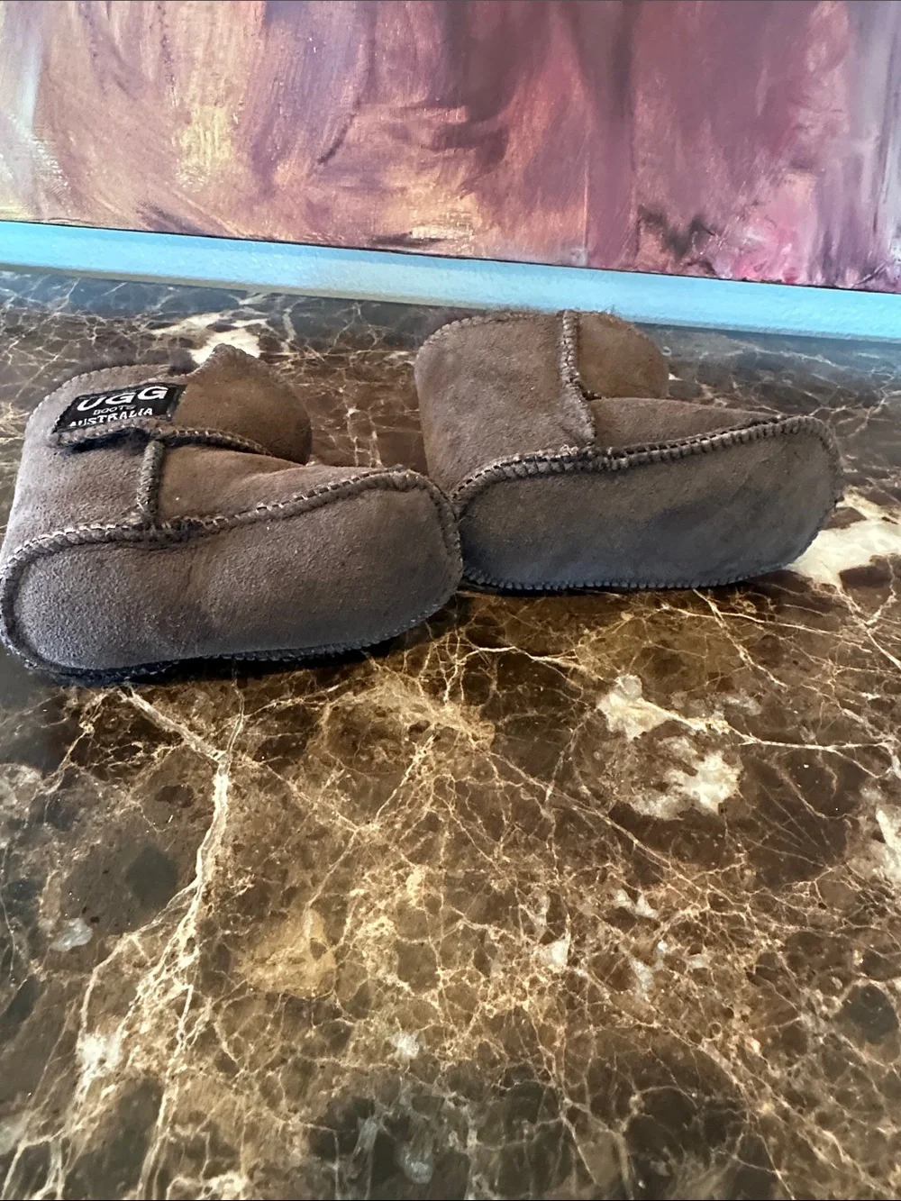 UGG Kids Mini Suede Booties - Brown